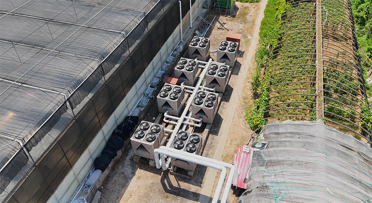 大棚種植采暖空氣能熱泵恒溫恒濕 